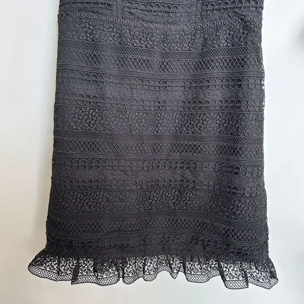 J.Crew Cap-sleeve ruffle dress in mixed lace